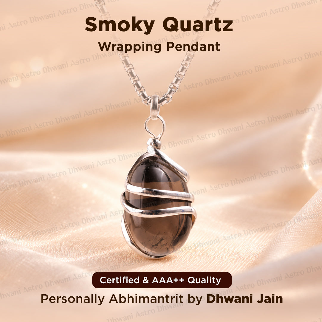 Smoky Quartz Wrapping Pendant - Abhimantrit & Certified