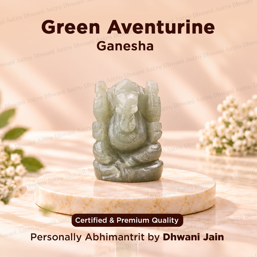 Green Aventurine Ganesha - Abhimantrit