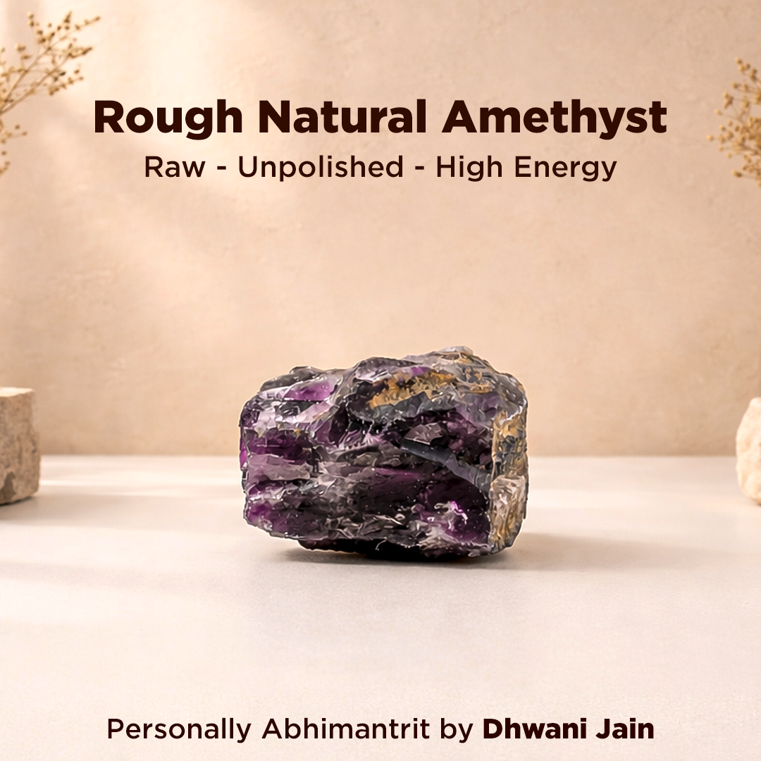 Amethyst Rough Stone - Abhimantrit & Certified