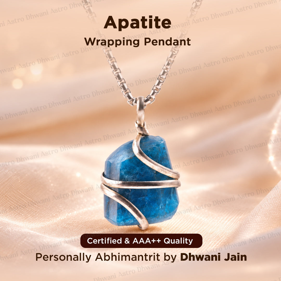 Apatite Wrapping Pendant - Abhimantrit