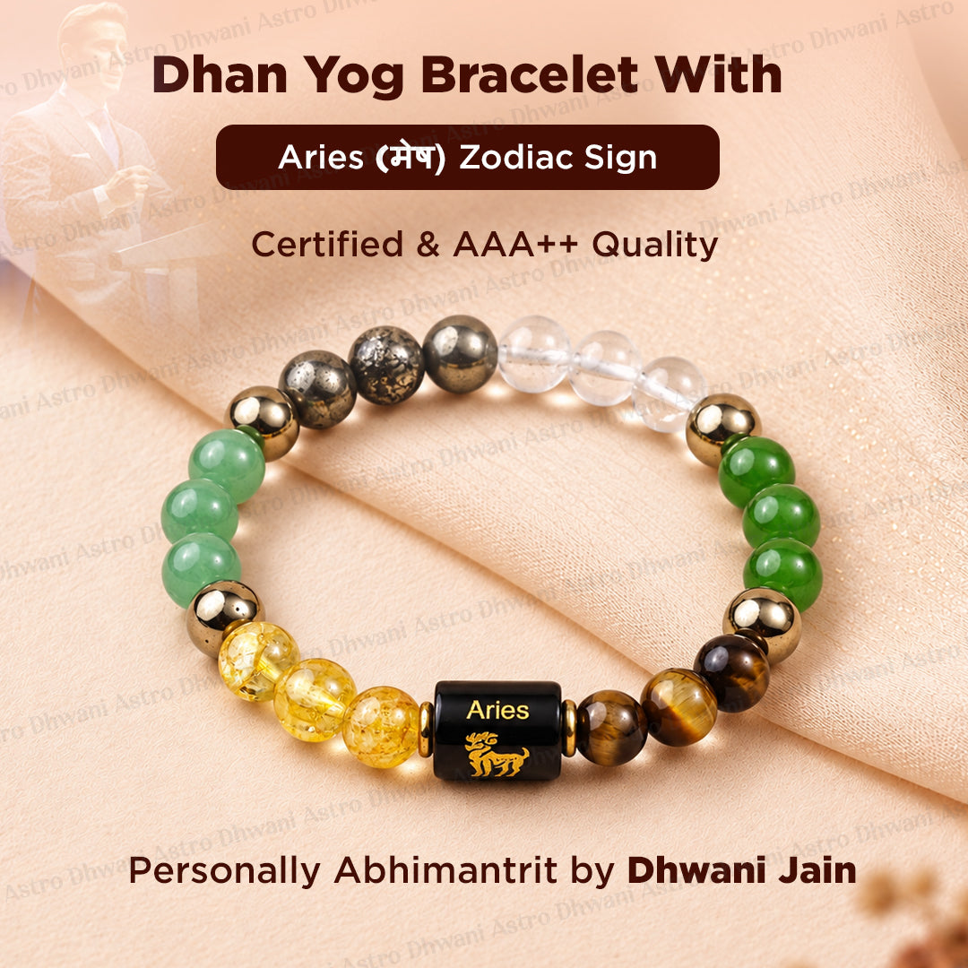 Dhan Yog Bracelet with Aries ( मेष ) Zodiac Sign