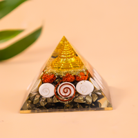 Laxmi & Vishnu with Pyrite Pyramid