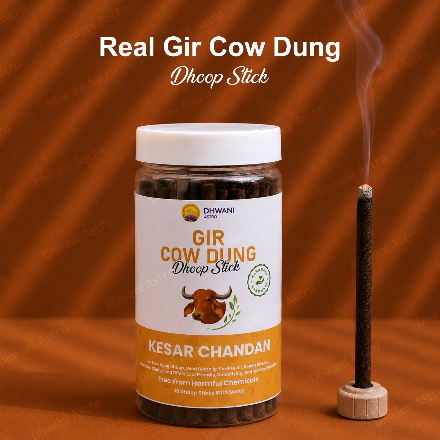 Gir Cow Dung Dhoop Sticks | Pure Gau Dung Incense for Pooja, Meditation & Positive Energy | BUY 2 GET 1 FREE