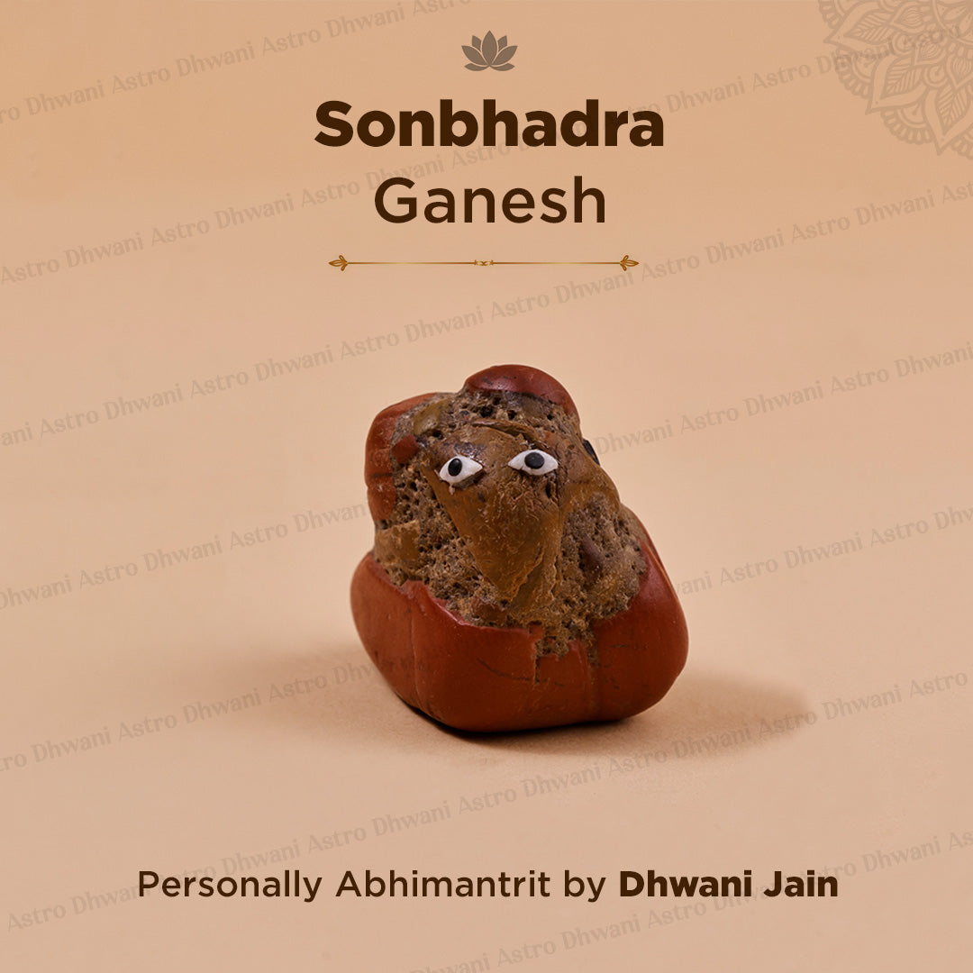 Sonbhadra Ganesh Idol – Naturally Formed Sacred Stone Ganesha | Spiritually Energized | Divine Home Temple Idol