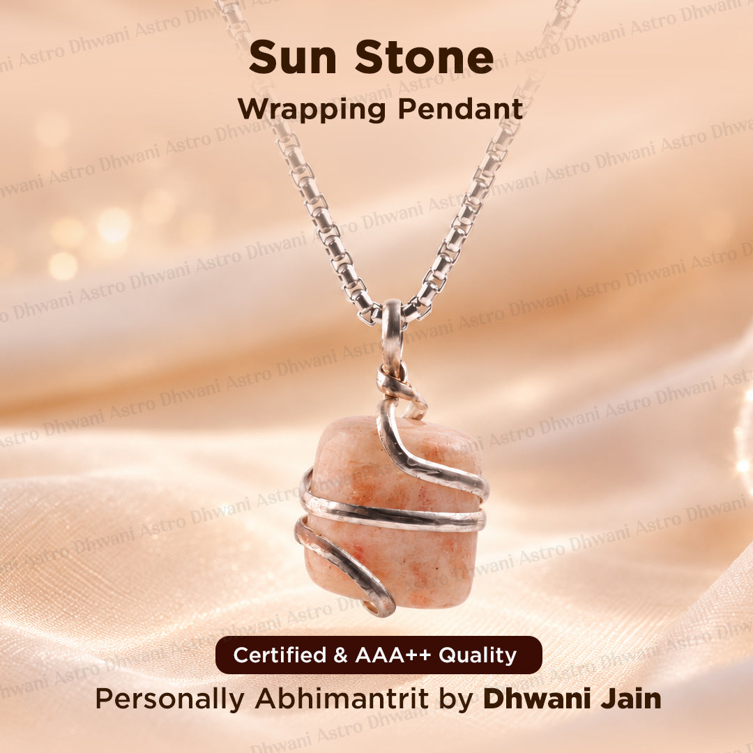 Sun Stone Wrapping Pendant - Abhimantrit