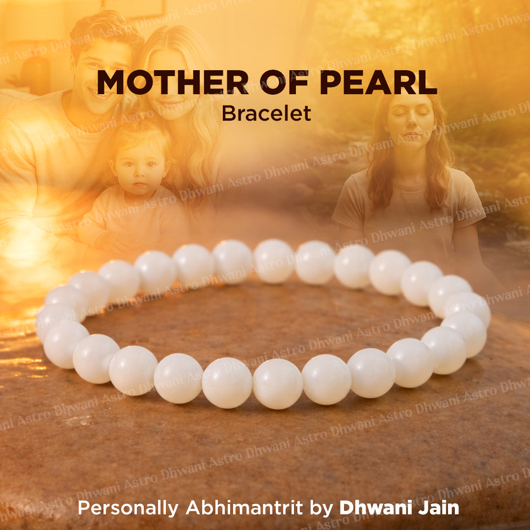 Mother of Pearls Crystal Bracelet - Abhimantrit & Certified