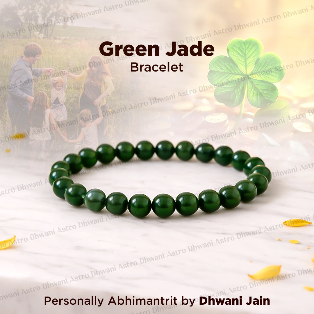 Green Jade Bracelet for Luck, Positivity & Emotional Balance