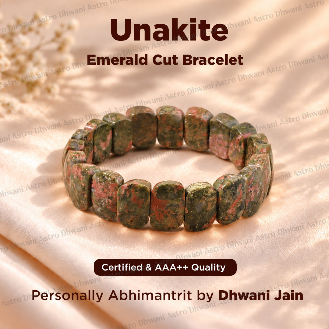 Unakite Emerald Cut Bracelet – Emotional Renewal & Growth Energy Wear