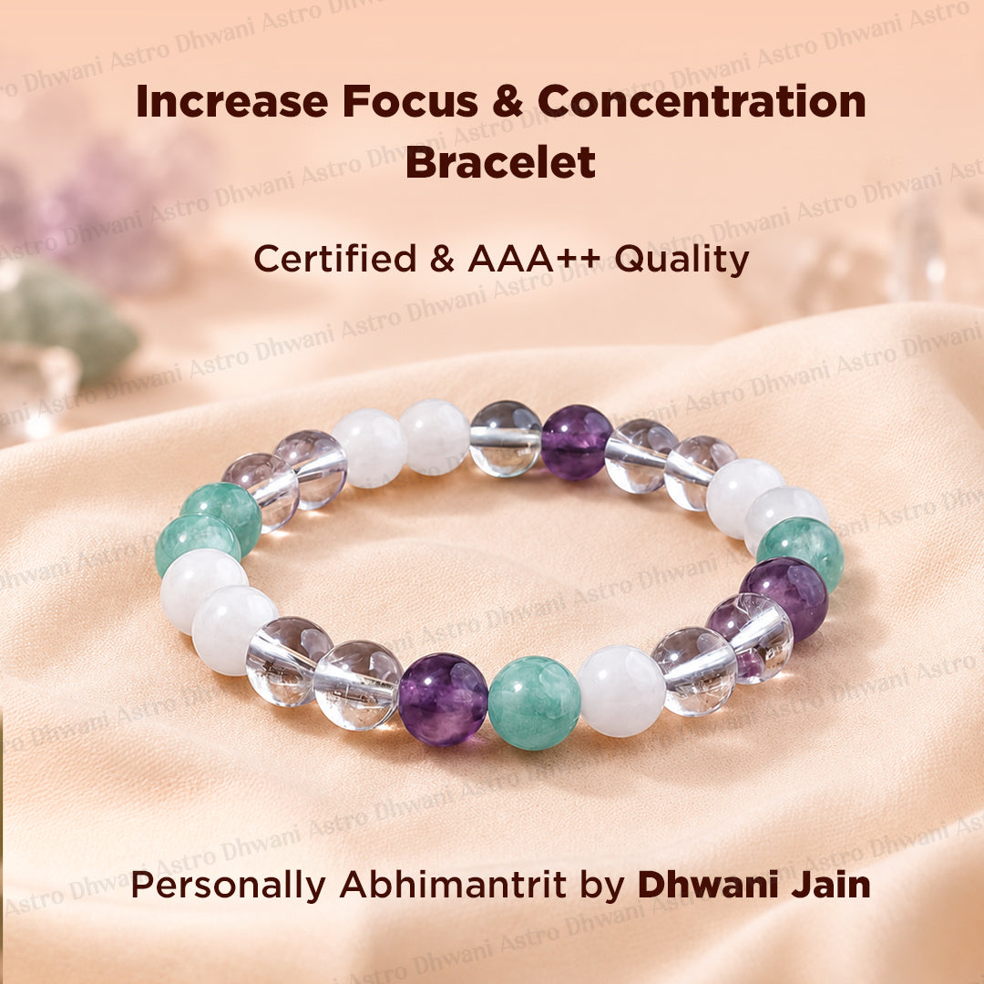 Increase Focus and Concentration Bracelet - Abhimantrit & Certified
