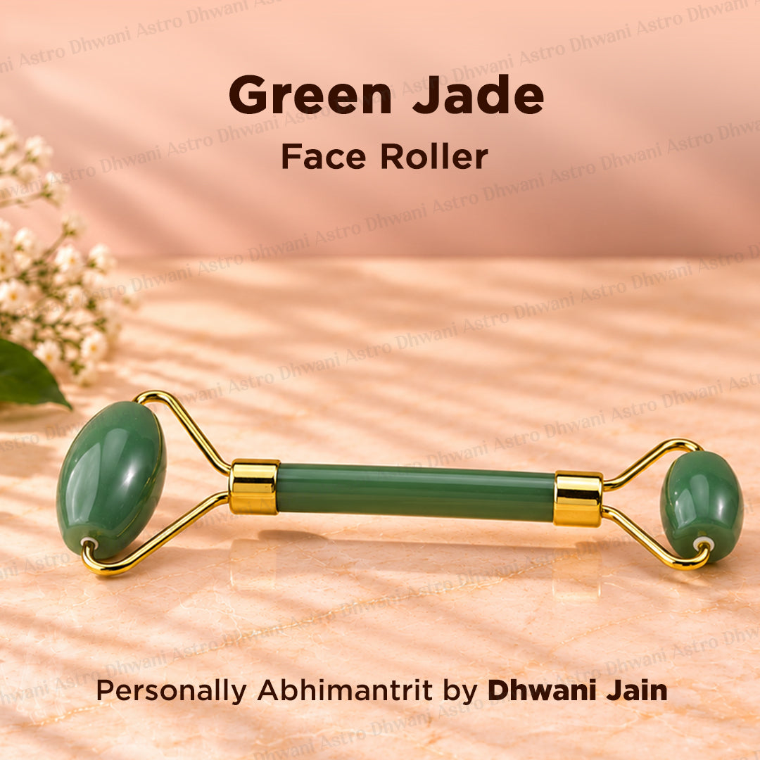 Green Jade Face Roller - Abhimantrit & Certified
