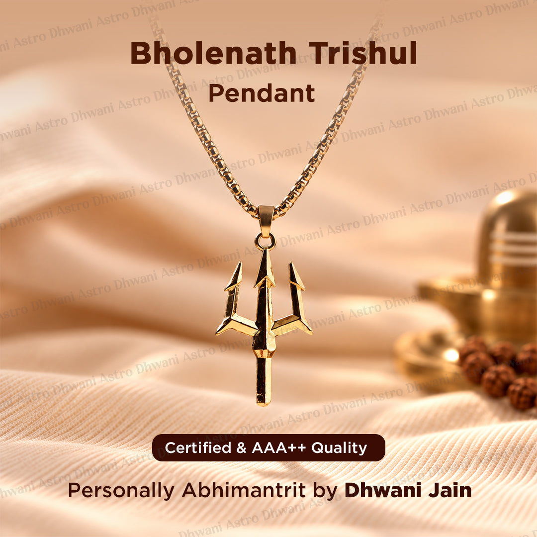 Bholenath Trishul Pendant (Blessing & Protection) - Abhimantrit