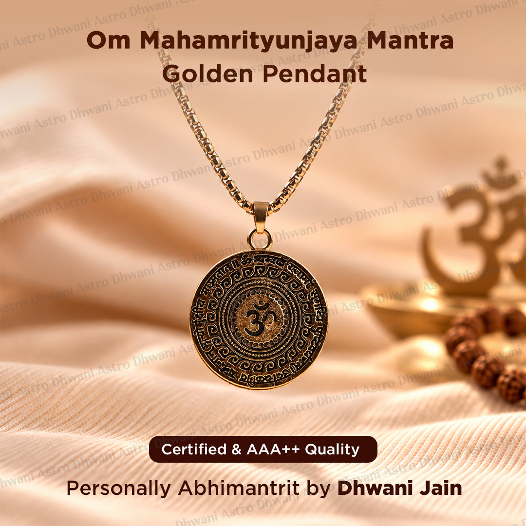 Om Mahamrityunjaya Mantra Pendant (Blessing & Protection) - Abhimantrit
