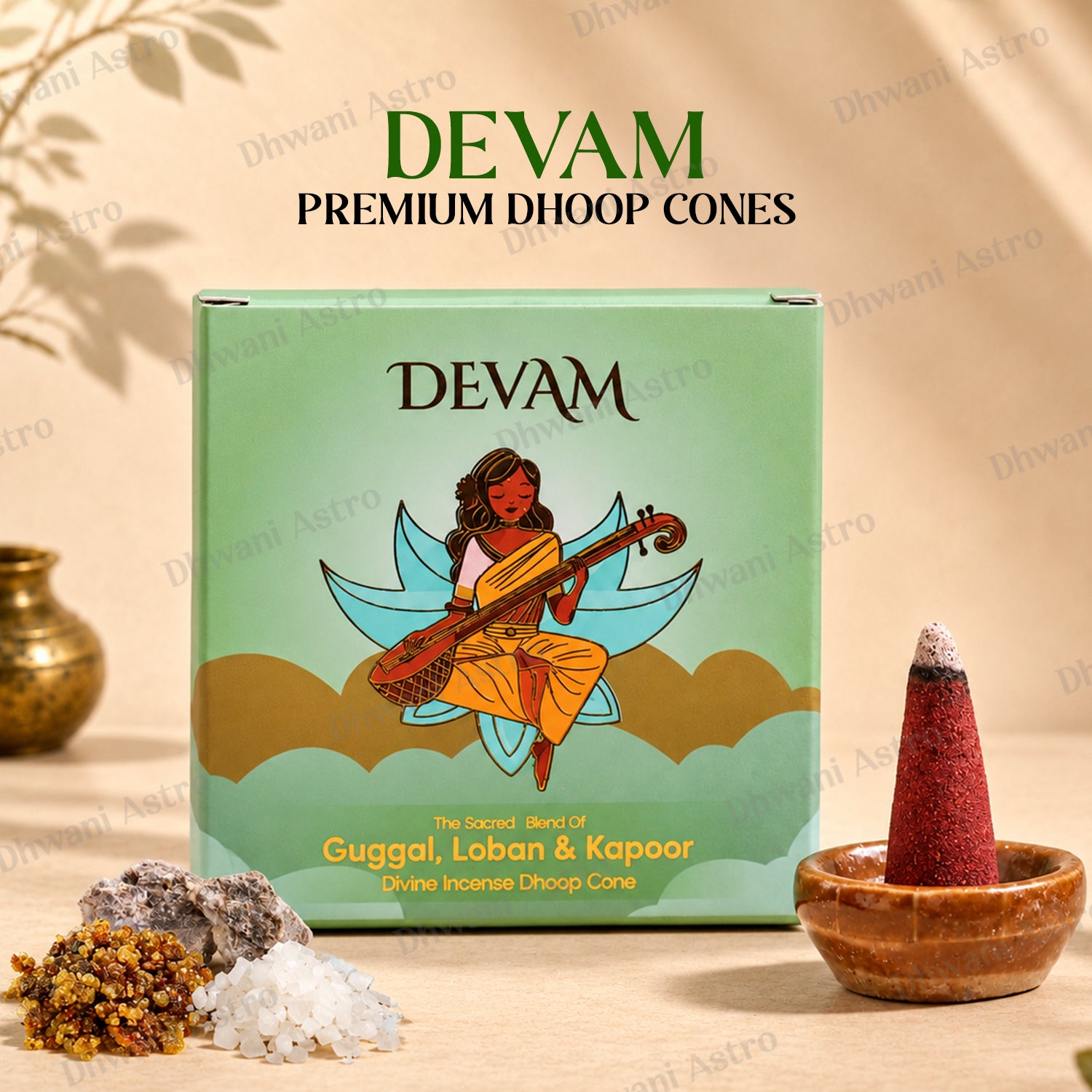 DEVAM Divine Incense Dhoop Cones | Spiritual Fragrance Collection for Pooja, Meditation & Home