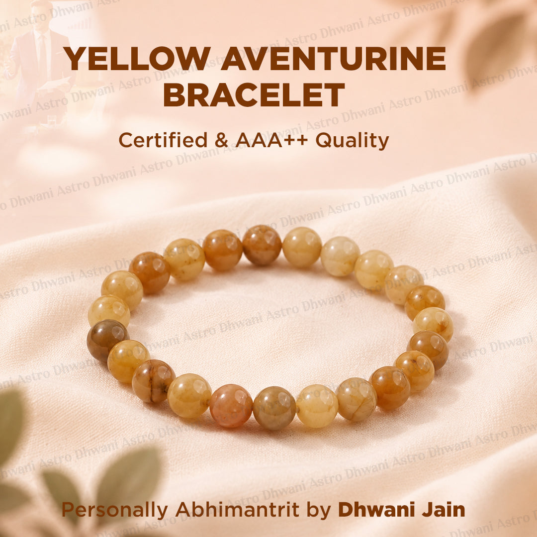 Fulfill Your Desires with Divine Blessings Bracelet (Yellow Aventurine) - Abhimantrit & Certified