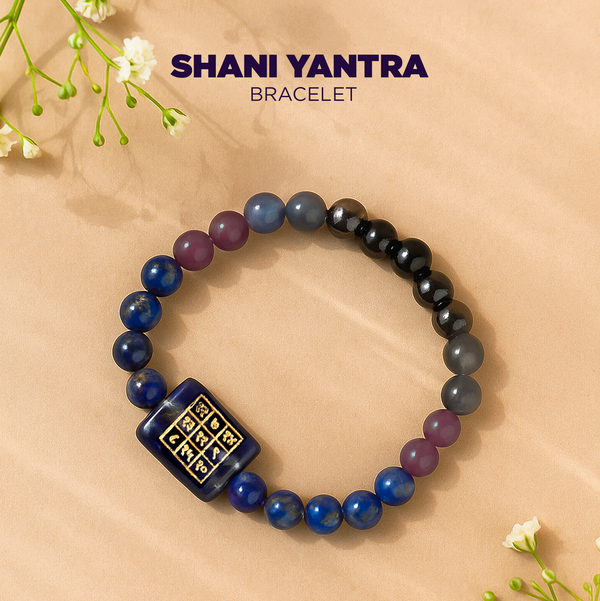 Shani Yantra Bracelet - Abhimatrit & Certified
