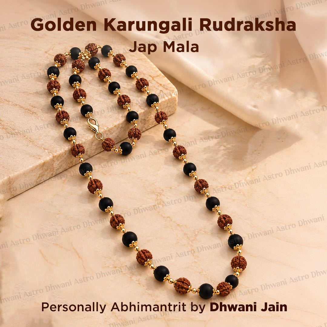 Golden Karungali Rudraksha Jap Mala