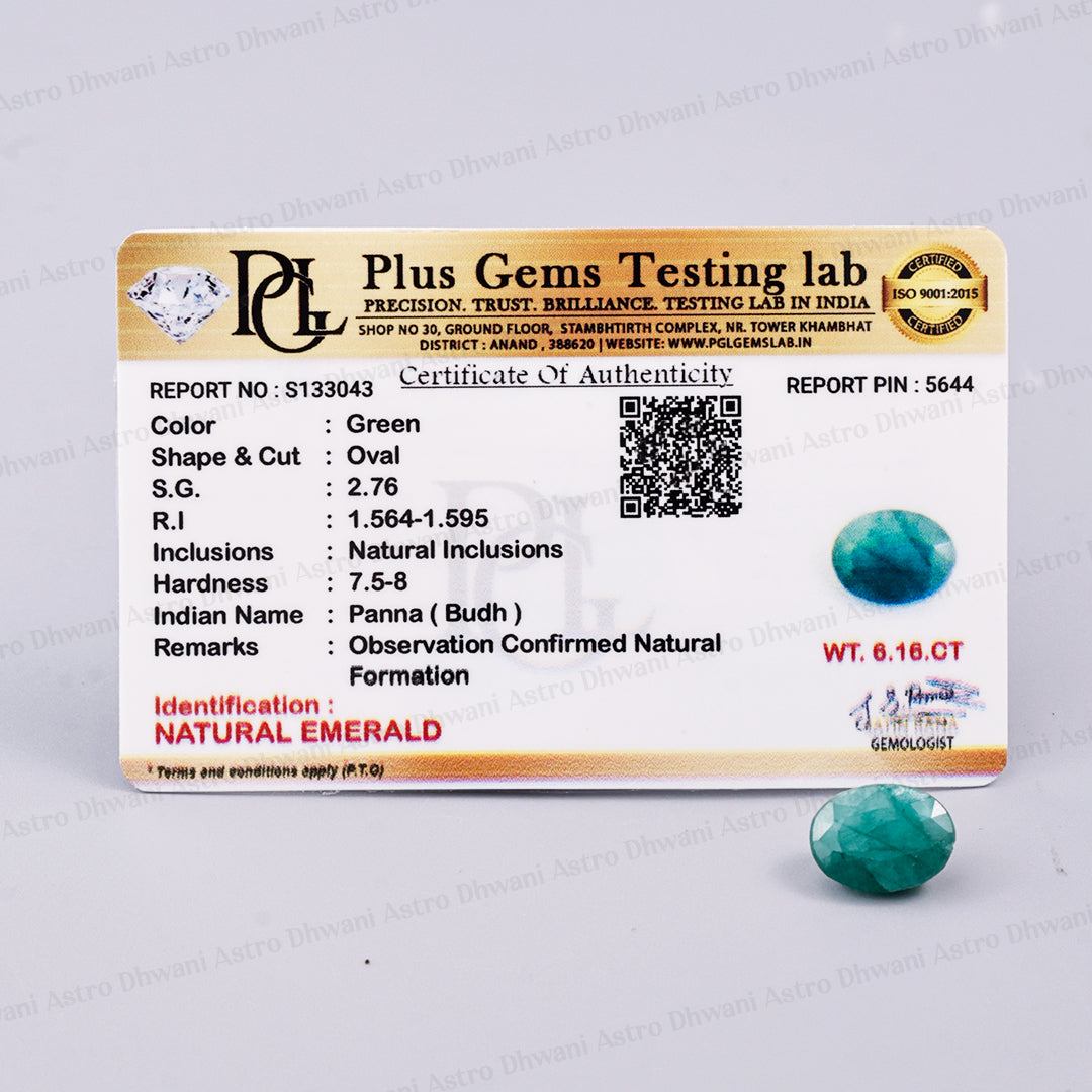 Emerald Panna (Ratan) 6.16 Carat