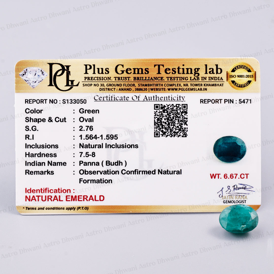 Emerald Panna (Ratan) 6.67 Carat