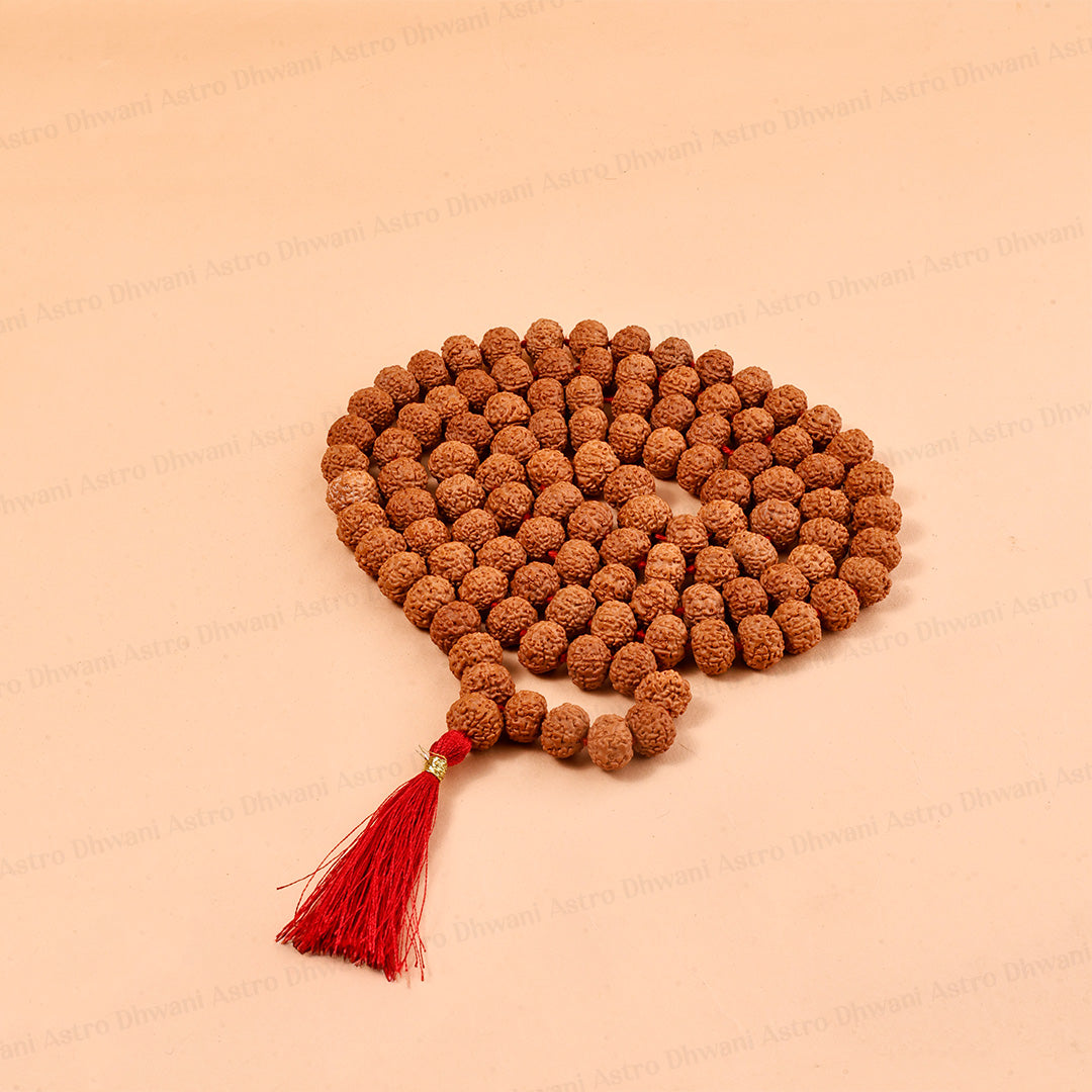 7 Mukhi Rudraksha Mala – Sacred Spiritual Necklace for Prosperity, Meditation & Inner Balance