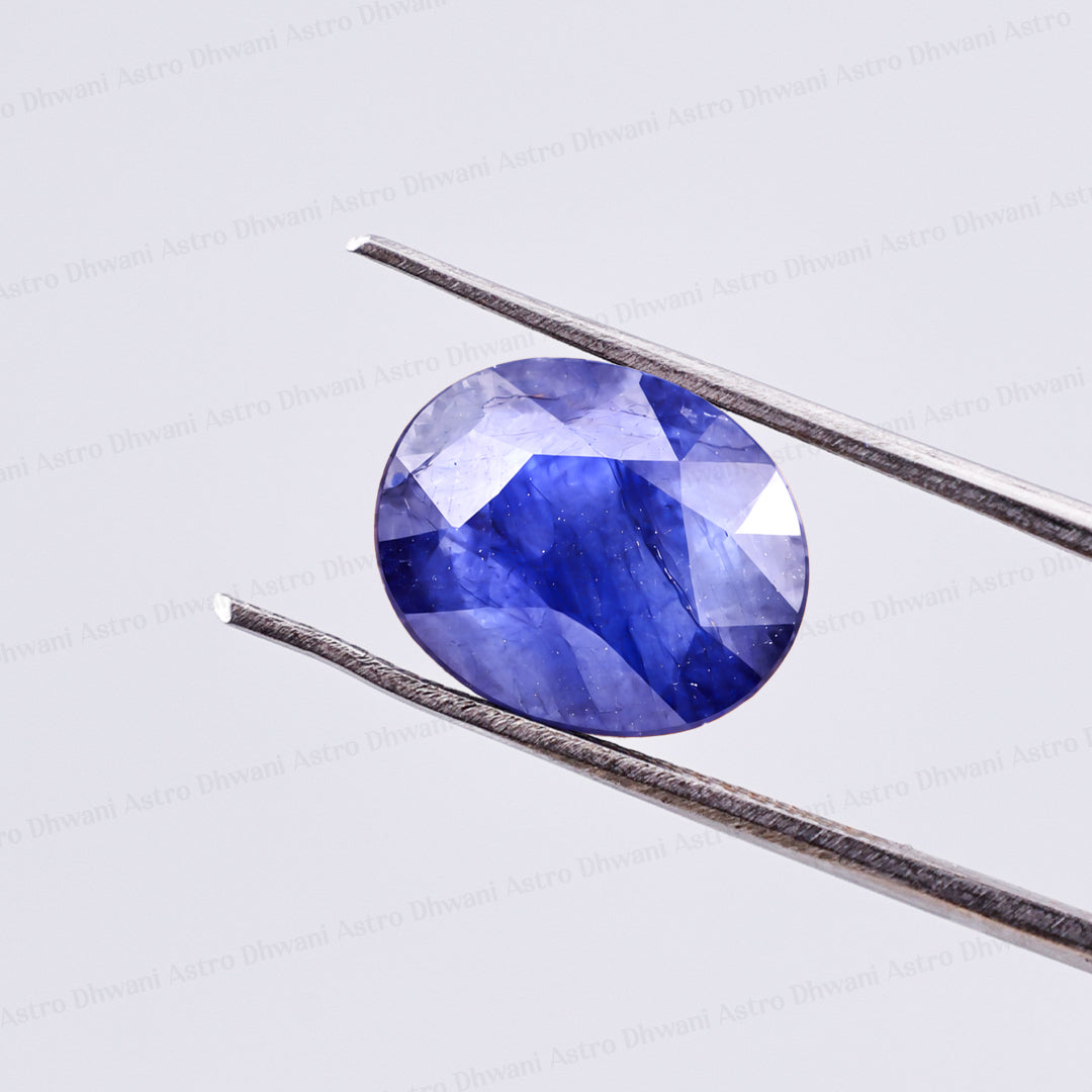 Blue Sapphire (Neelam) 7.74 Carat (Flat Oval)