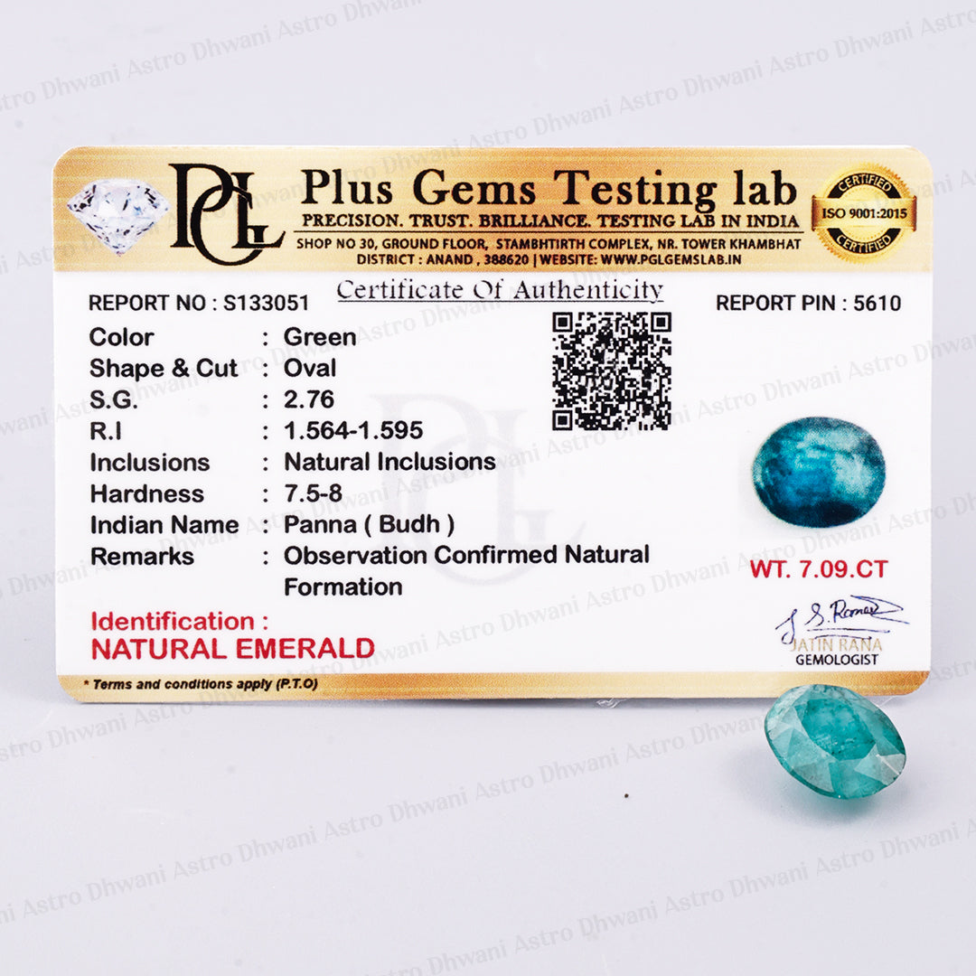 Emerald Panna (Ratan) 7.09 Carat