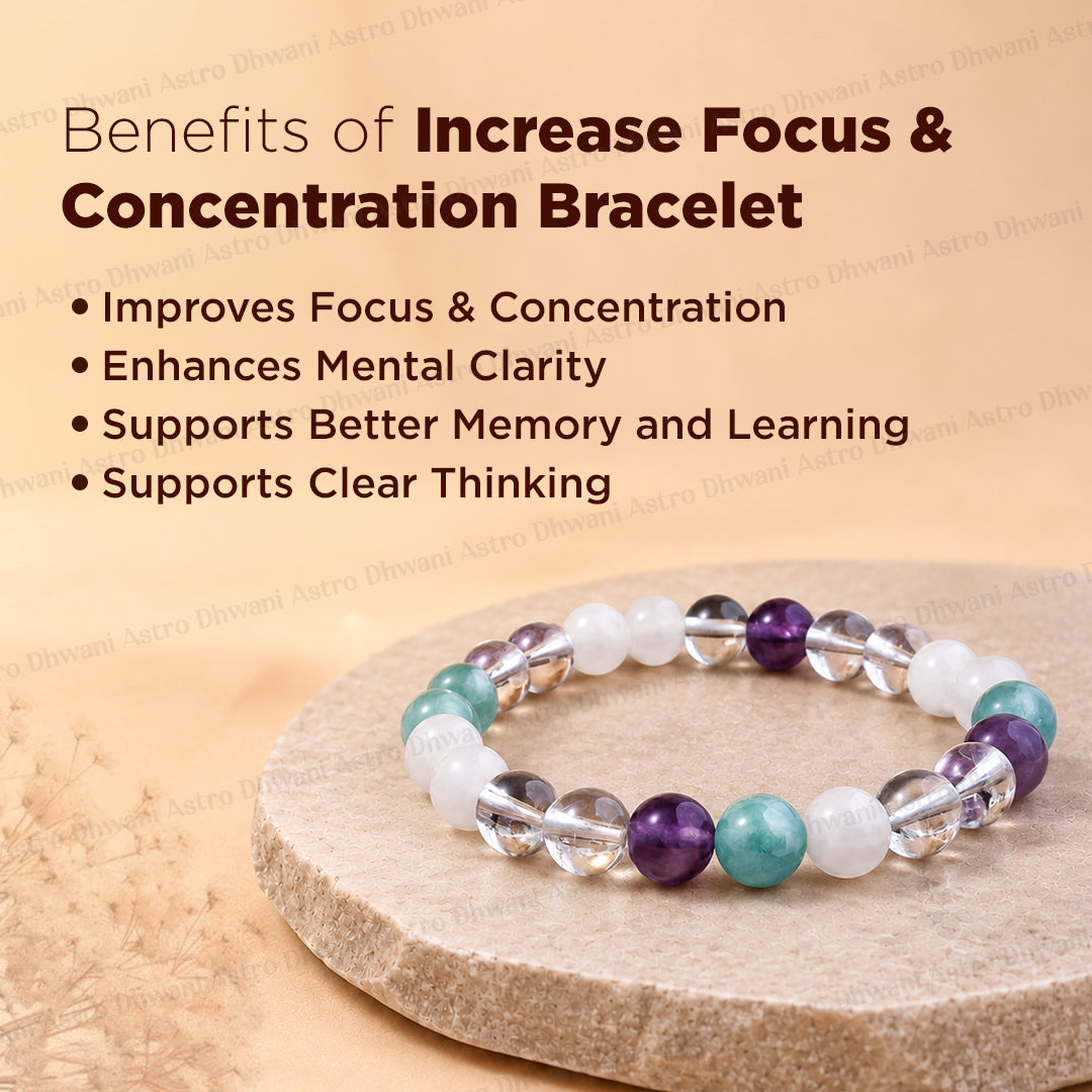 Increase Focus and Concentration Bracelet - Abhimantrit & Certified