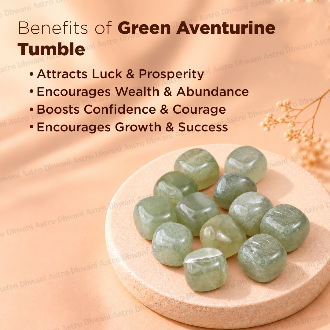 GREEN AENTURINE TUMBLE ( Abhimantrit & Certified )
