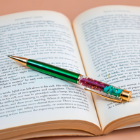 Malachite and Amethyst Pen