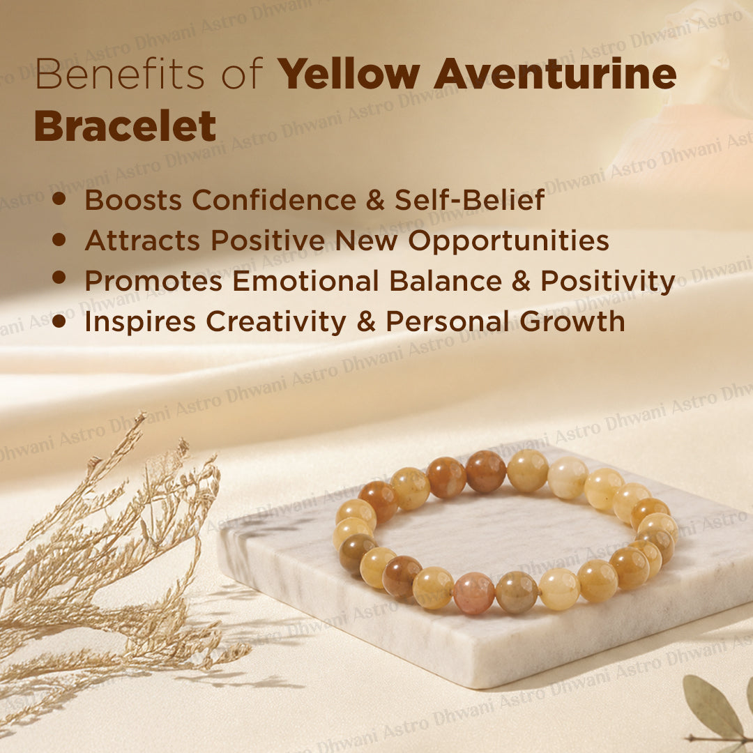 Fulfill Your Desires with Divine Blessings Bracelet (Yellow Aventurine) - Abhimantrit & Certified