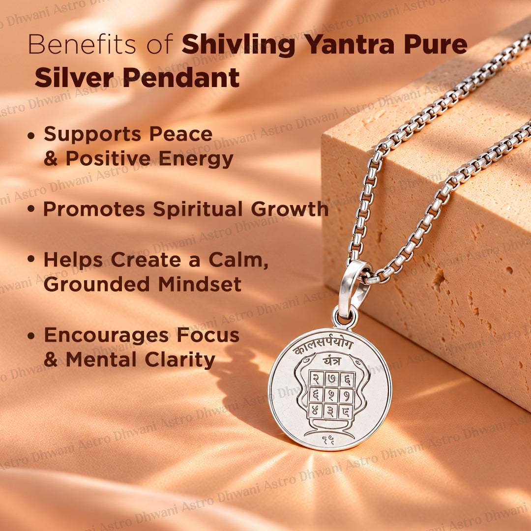 Shivling Yantra (Pure Silver) Pendant - Abhimantrit