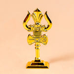 Gold astrological symbol on a beige background