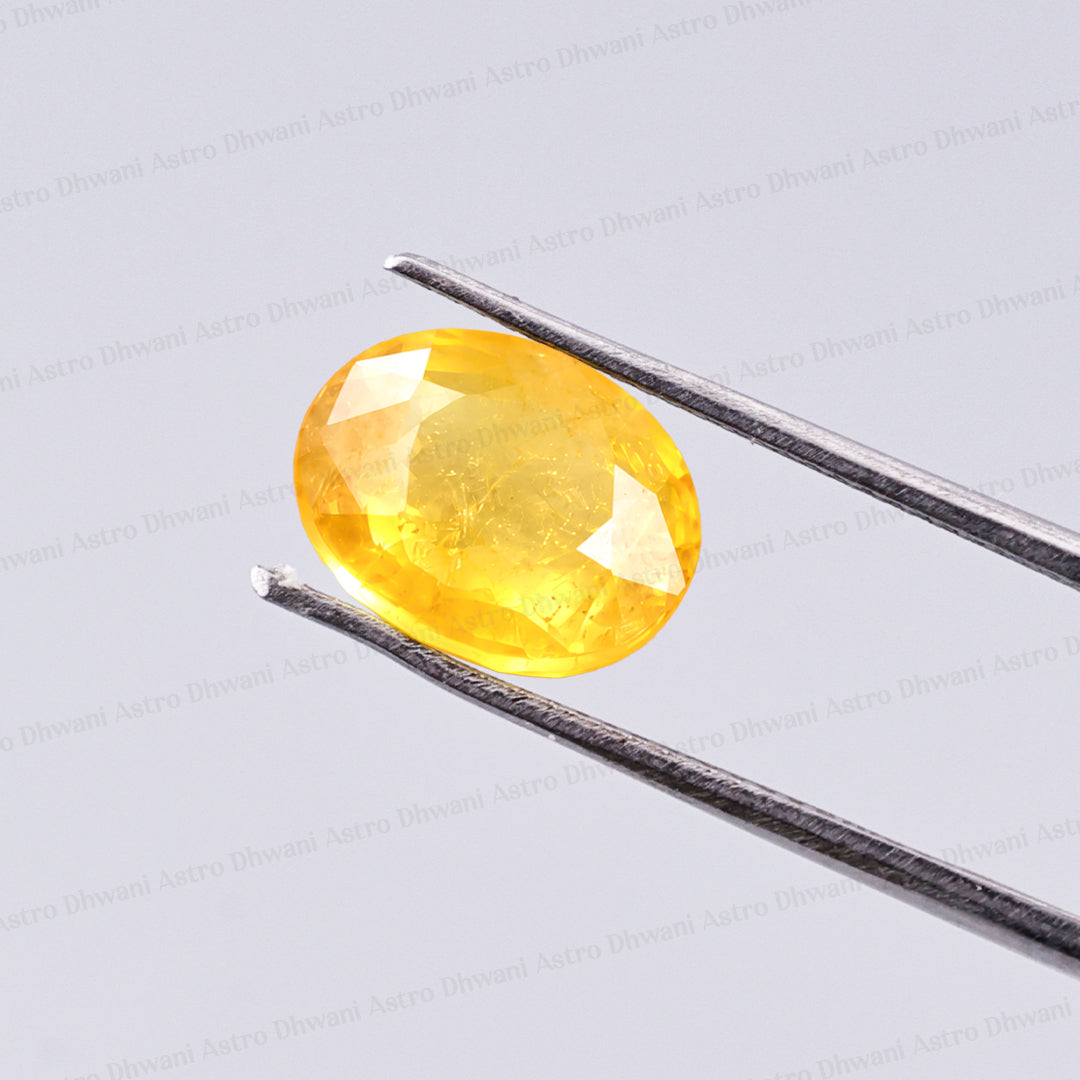 Yellow Sapphire ( Pukhraj )- 5.01 Carat