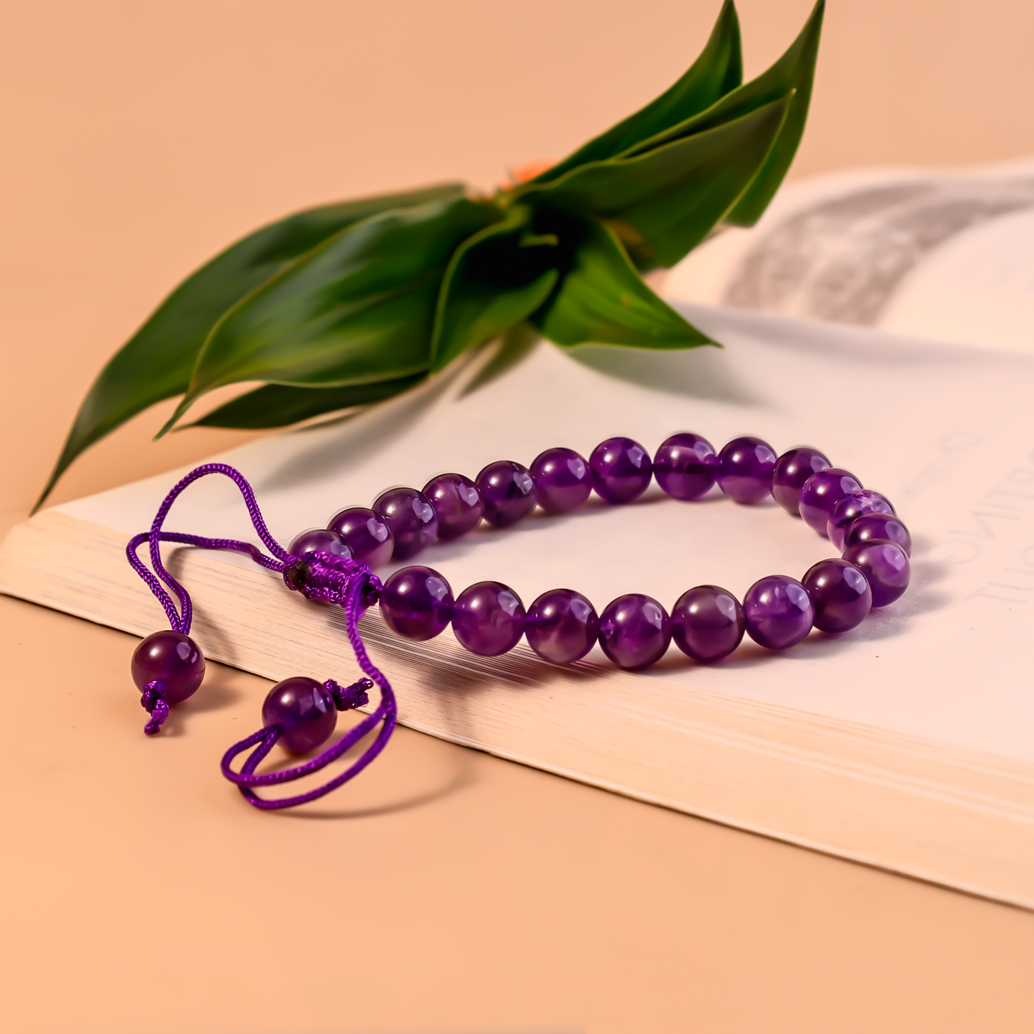 Attract Luck, Enhance Intuition, Improve Health & Skin: Amethyst Thread Bracelet - Abhimantrit & Certified