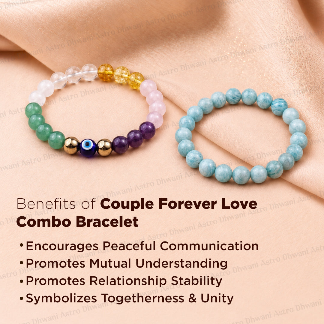 Couple Forever Love Combo Bracelets - Abhimantrit & Certified