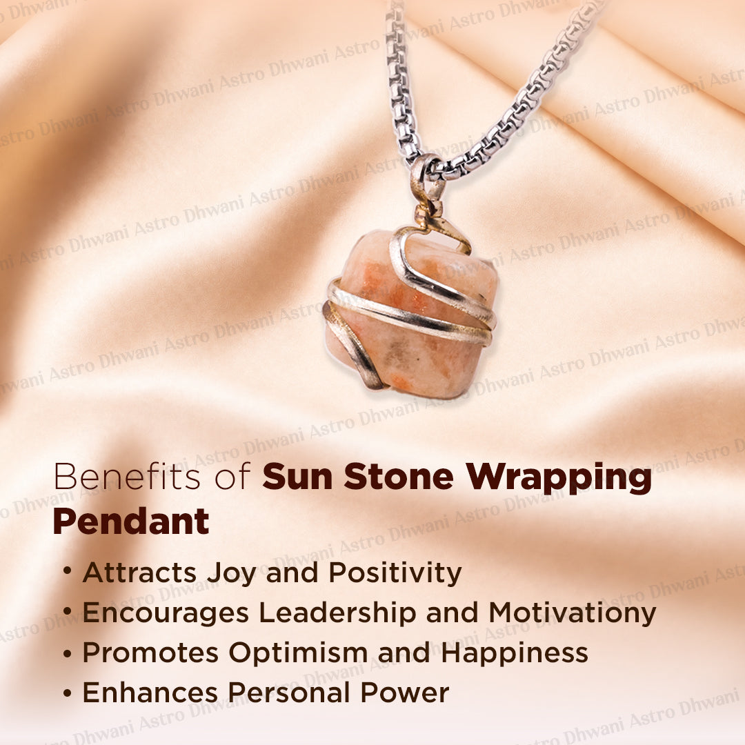 Sun Stone Wrapping Pendant - Abhimantrit