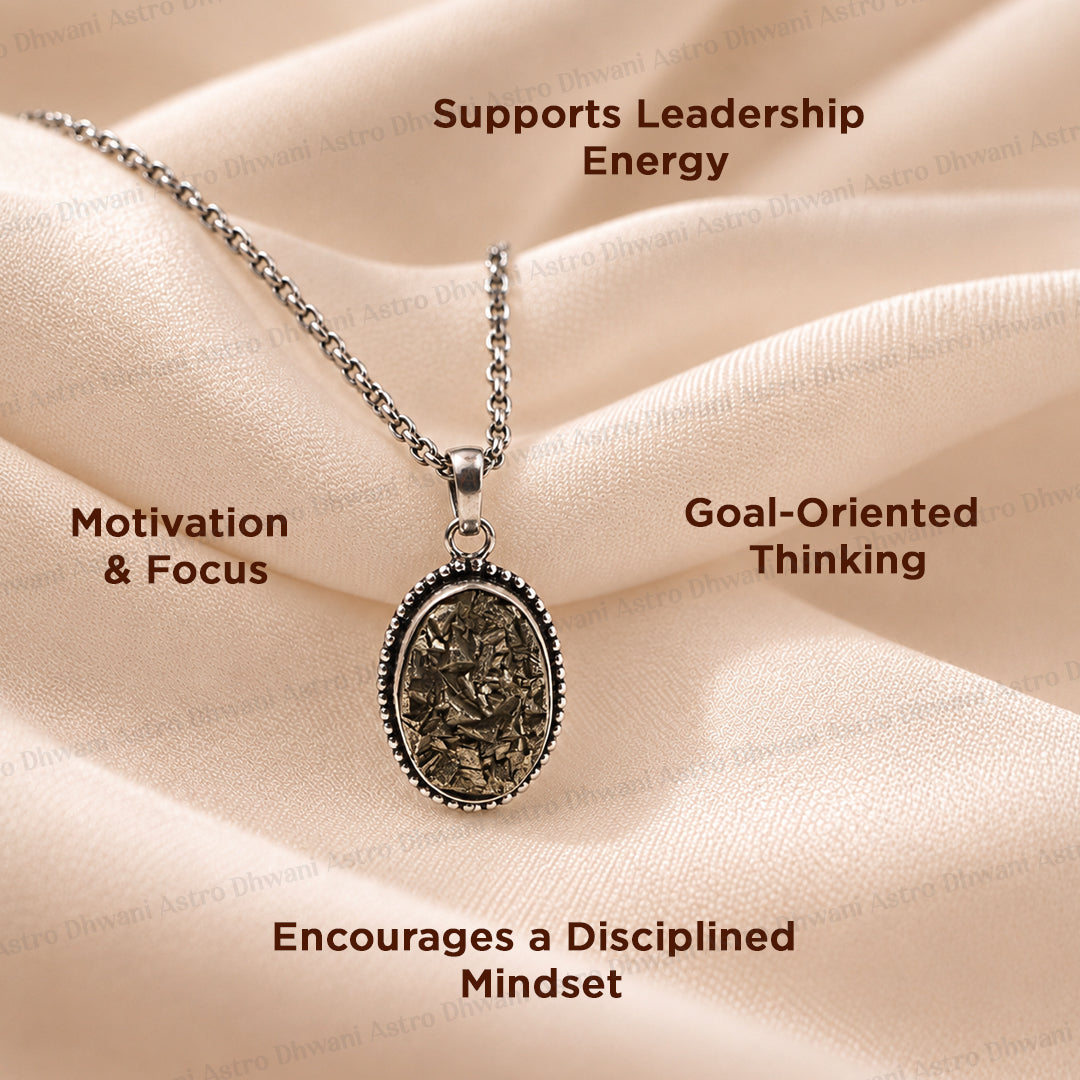 Raw Pyrite Pendant for Wealth & Money - Abhimantrit