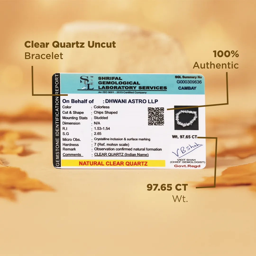 Clear Quartz Uncut Bracelet