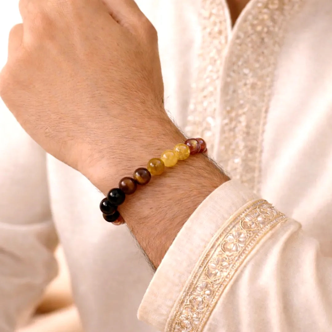 Leo Zodiac Bracelet – Natural Multi Stone Bracelet for Confidence – Abhimantrit