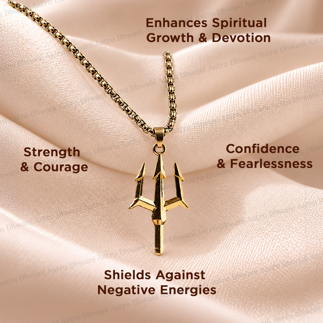 Bholenath Trishul Pendant (Blessing & Protection) - Abhimantrit