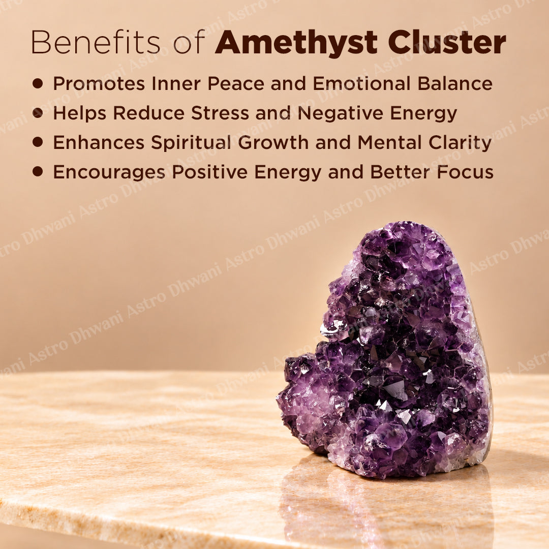 Amethyst Crystal Cluster (Brazillian): Emotional Healing & Stress Relief