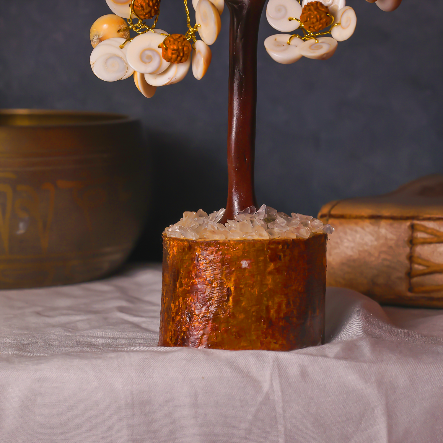 Protects from evil effects and brings positive energy Tree (Gomti Chakra & Rudraksh Tree)