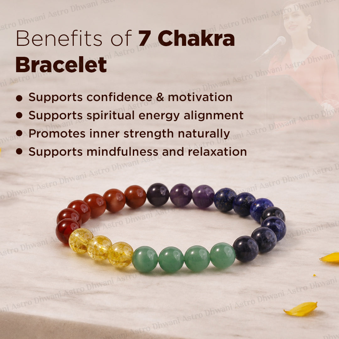 Seven Chakra Bracelet - Abhimantrit & Certified