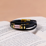 Rose Quartz Leather Bracelet 