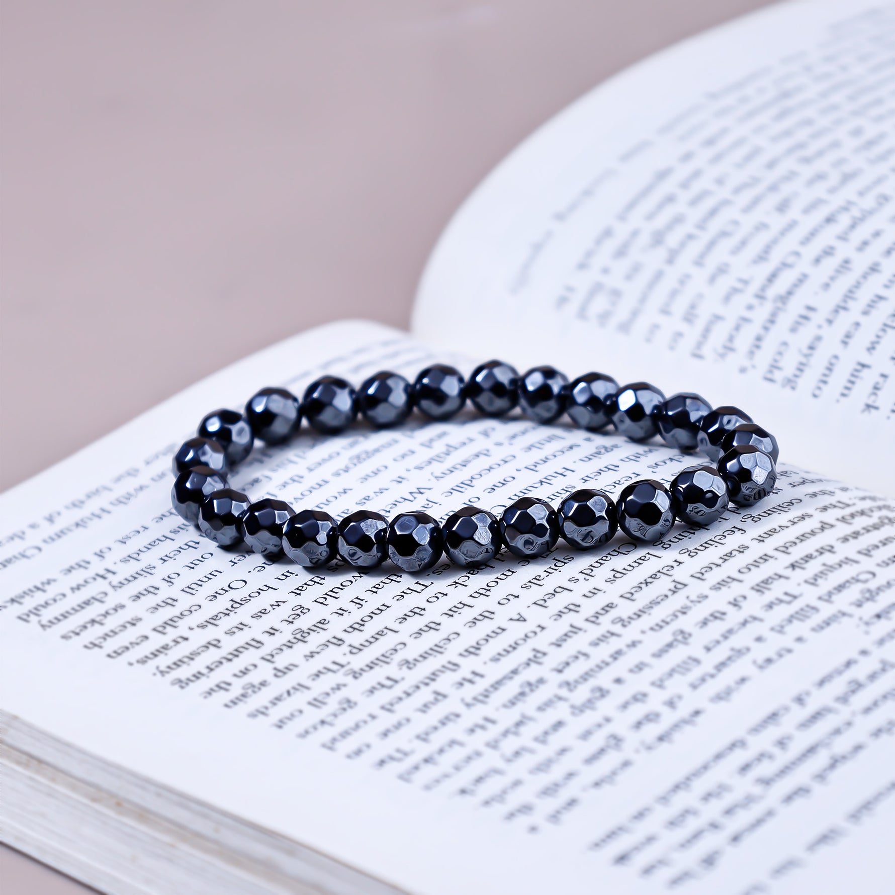 Hematite Diamond Cut Bracelet