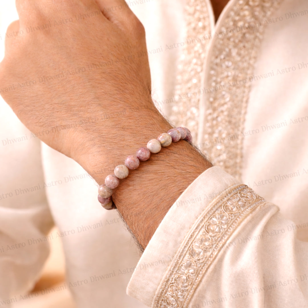Rhodochrosite Bracelet - Abhimantrit & Certified