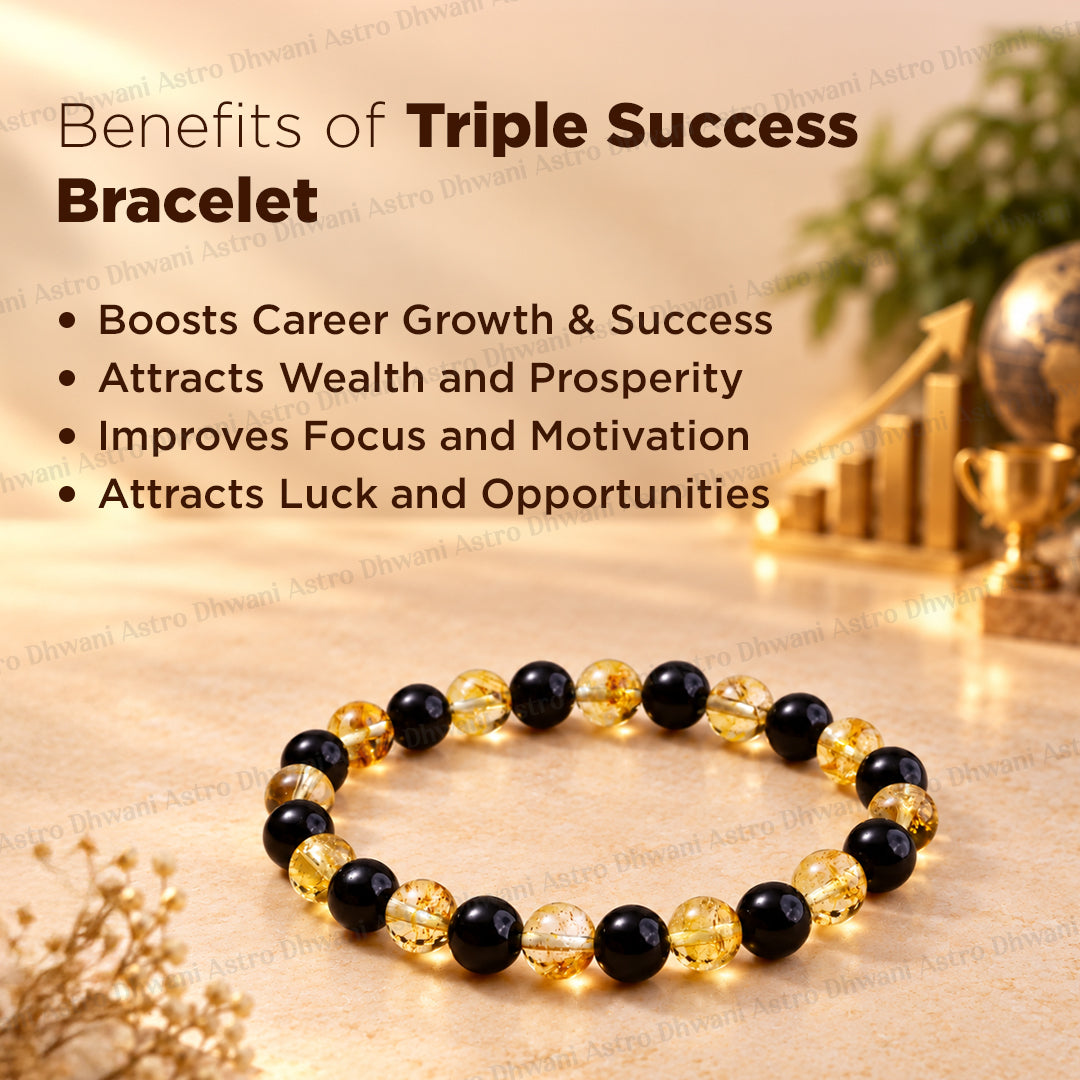Triple Success Bracelet - Abhimantrit & Certified