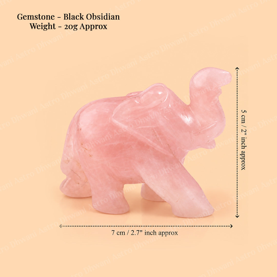 Rose Quartz Devine Elephant