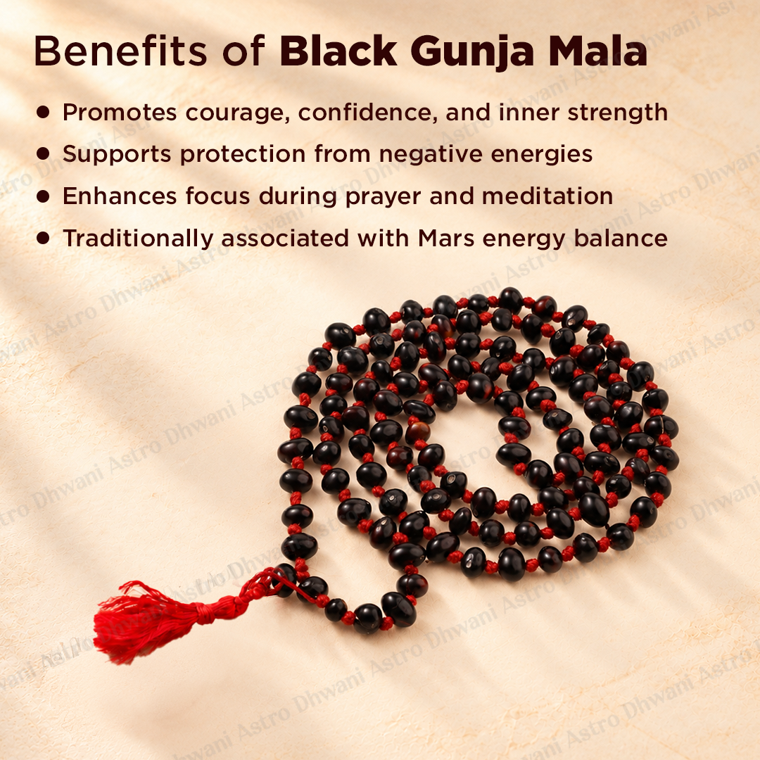 Gunja Mala Black - Abhimantrit & Certified