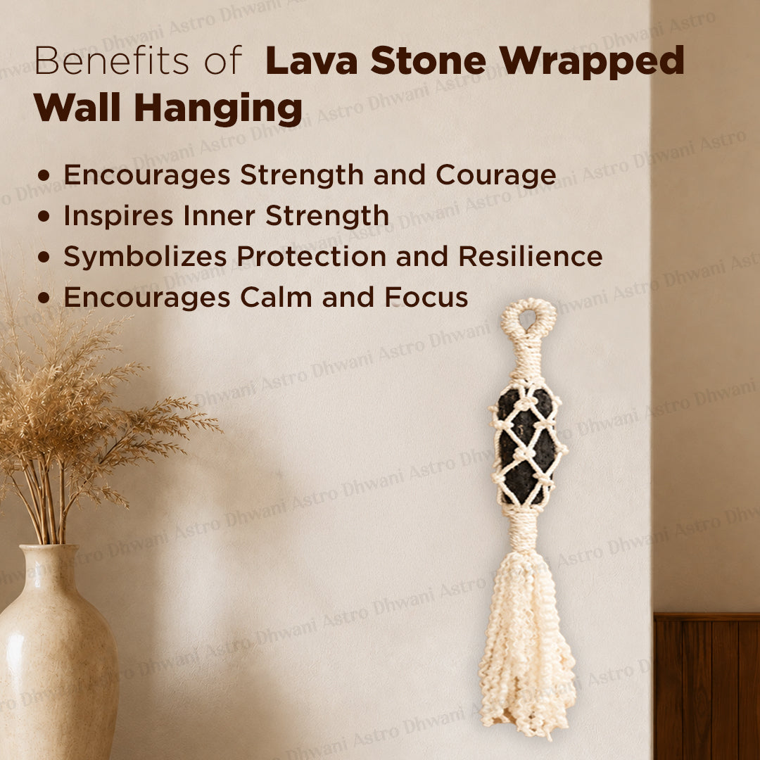 Lava Stone Wrapped Wall Hanging  - Abhimantrit