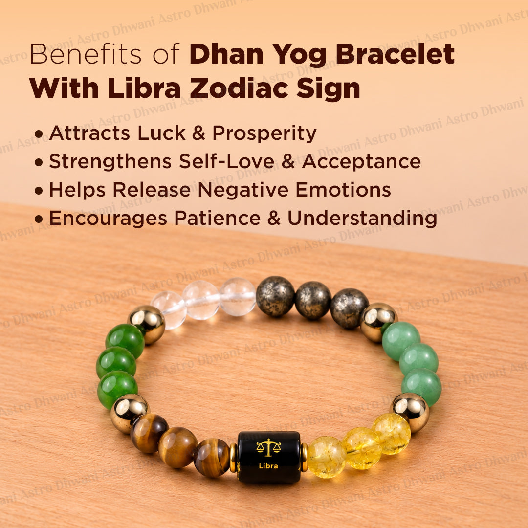 Dhan Yog Bracelet with Libra ( तुला ) Zodiac Sign